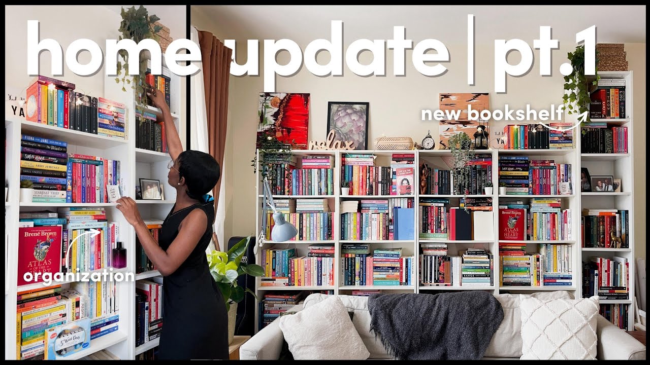 Home Update | rearranging my bookshelf + ikea tour & home decor ...