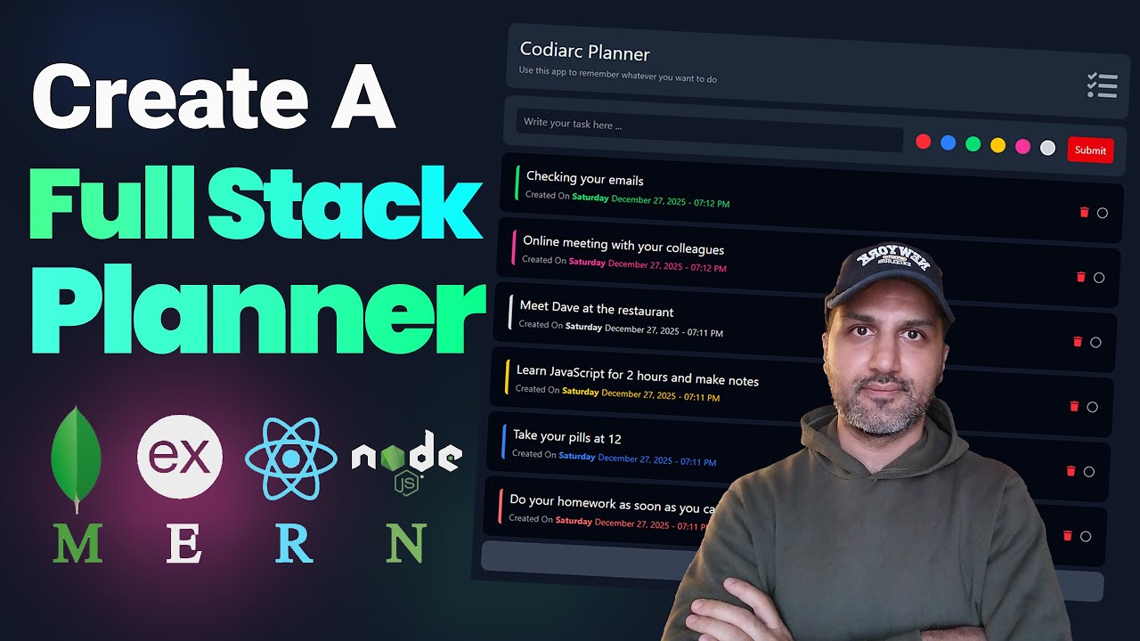 MERN Stack Planner Tutorial Build a Full-Stack To-Do App Step by Step ...