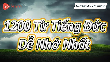 Từ Vựng Tiếng Đức | Phần 11: 1200 Từ Vựng Tiếng Đức Dễ Nhớ Nhất| Golearn