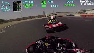210124 Dubai Rotax Rental Training 1:05.528 with Anjum Shaikh