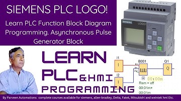 learn function block diagram programming ||asynchronous pulse generator in siemens plc logo!