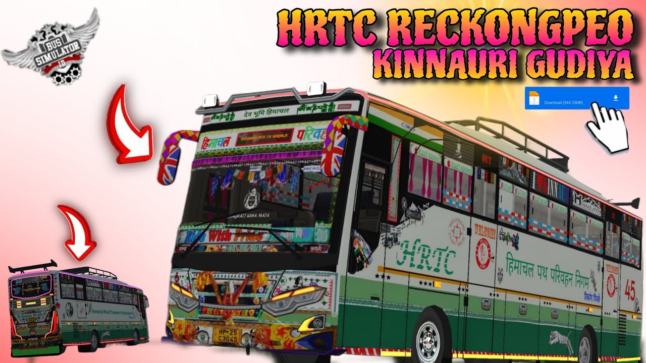 HRTC RECKONGPEO BUS SKIN FOR BUSSID | HRTC BUS SKIN | DOWNLOAD NOW | 