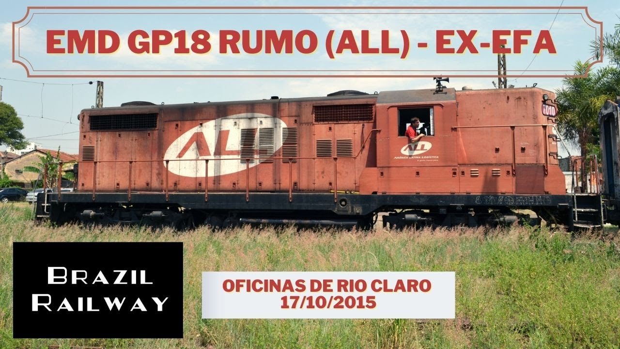 EMD GP18 Rumo (ALL) - Rio Claro 17/10/2015 [HD] - YouTube
