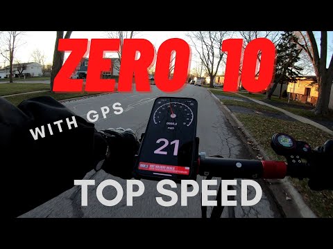 ZERO 10 | T10 | Electric Scooter Top Speed With GPS (every gear)