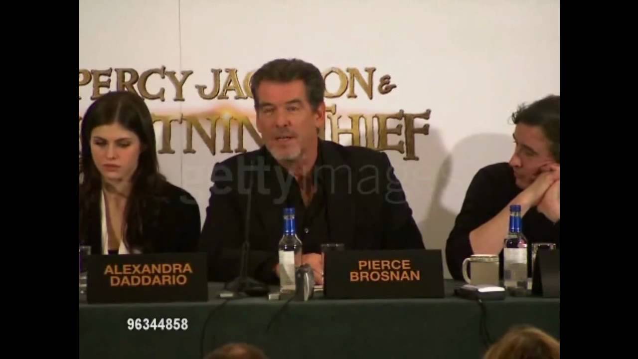 pierce brosnan(percy jackson london conference) YouTube
