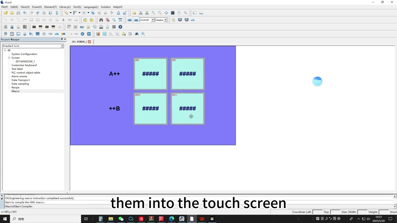 TK80 HMI uses macro instructions to realize data increment