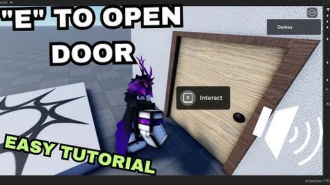 "E" TO OPEN/CLOSE A DOOR WITH SOUND - Roblox Scripting Tutorial