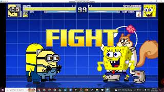 2 Dave The Minion VS. Spongebob And Sandy in Mugen Battle