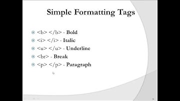 Introduction to Web Technologies - HTML 5 - Part 2