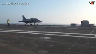 Lca Tejas Naval version Ski Jump take off and Landing in INS Vikramaditya video original