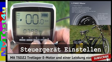 How to configure the Tongsheng TSDZ2