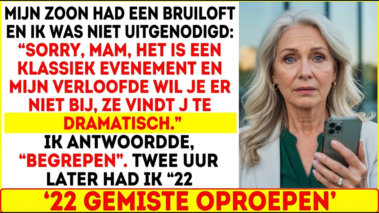 Mijn Zoon Nodigde Mij Uit Zijn Bruiloft Terug: 