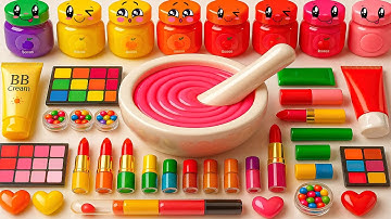 Satisfying Slime ASMR Video | DIY How to Make Rainbow Cloud Slime mix Makeup Cosmetic Candy Glitter