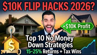 $10K Real Estate Flip Hacks 2026: Top 10 No Money Down Strategies for 15-25% Returns & Tax Wins
