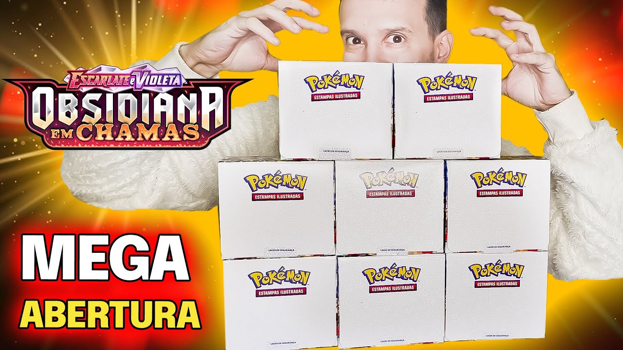 ABRINDO 8 BOOSTER BOX DE OBSIDIANA EM CHAMAS! NOVA SAGA | CAPITÃO HUNTER CARTAS POKEMON TCG