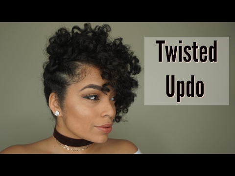 Flat Twist Updo With Curls Natural Hair Youtube