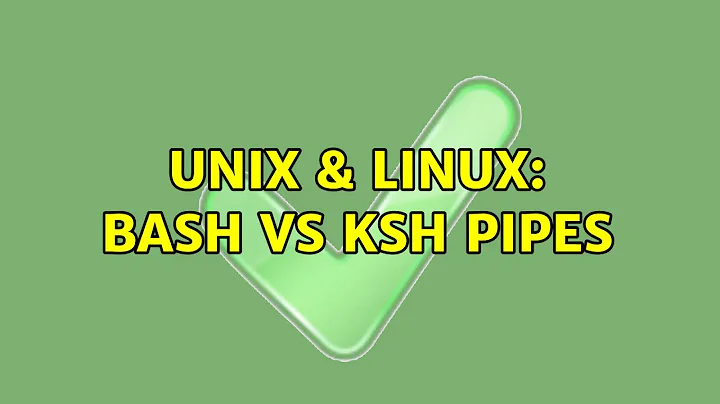 Unix & Linux: Bash vs ksh pipes