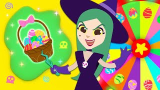 Evil witch STEALS all the SURPRISE EGGS! Get them back, Plum the Witch! - Witches Stories for Kids