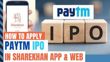 How to apply for IPO on Sharekhan mobile App | Sharekhan website | How to apply PAYTM IPO