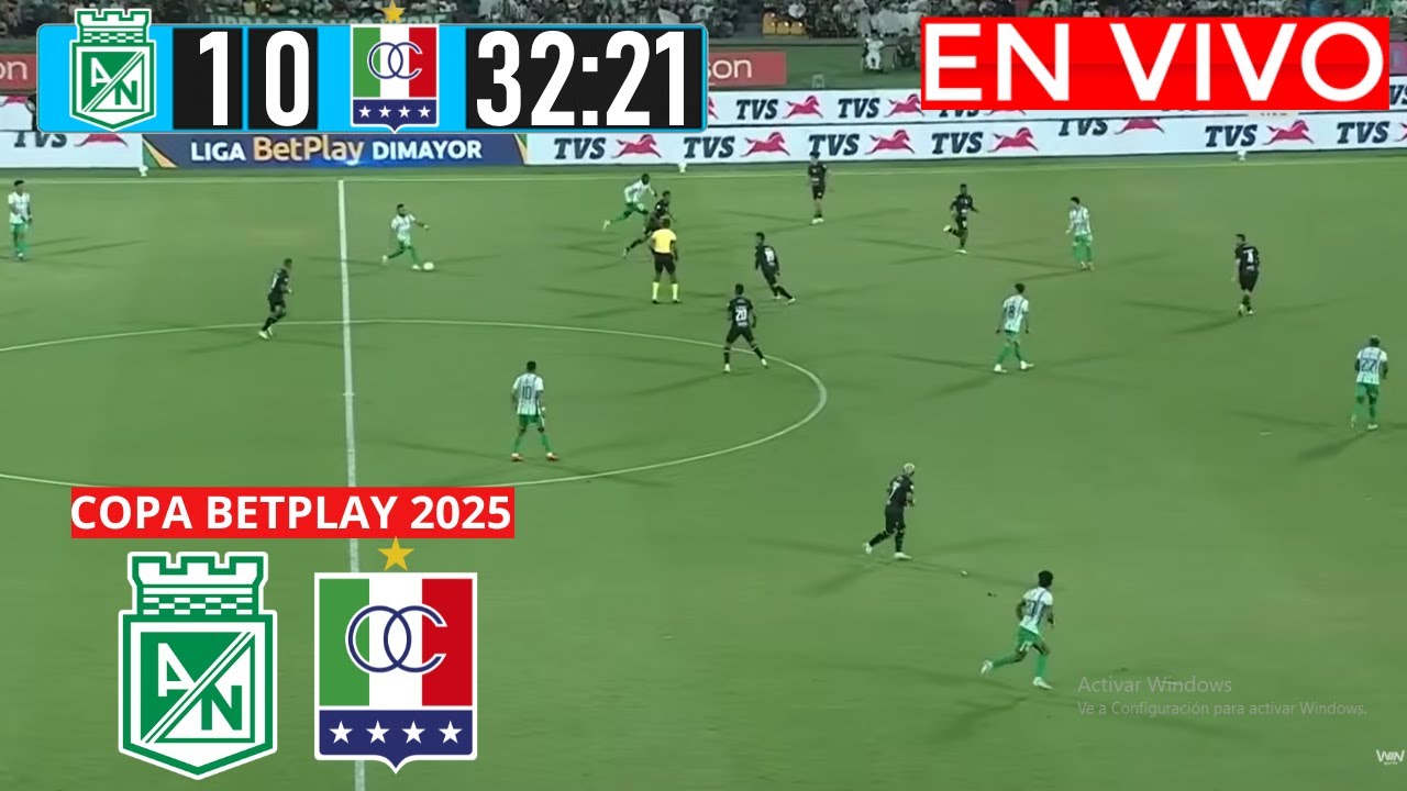 NACIONAL VS ONCE CALDAS En vivo hoy 🔴 Copa Betplay 2025 Cuartos Vuelta ...