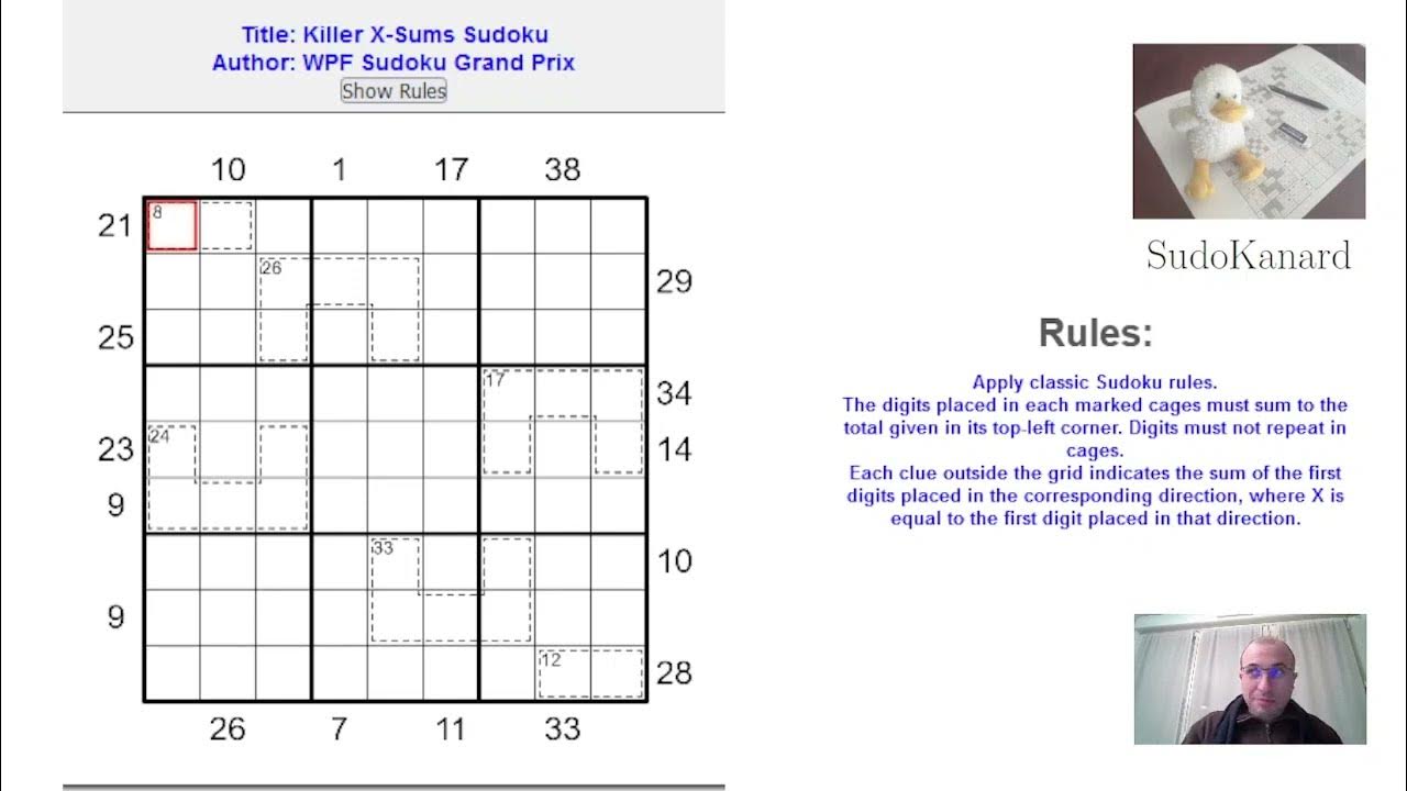 [Eng] Killer XSums Sudoku (WPF Sudoku Grand Prix Instruction Booklet