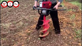 Working manual earth auger HY GD550 TD 829 earth auger anchor