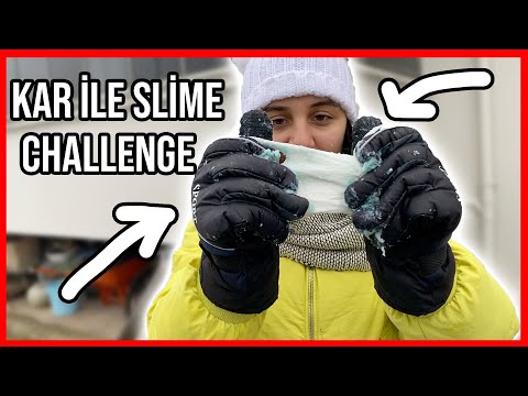 KAR İLE SLİME YAPTIK! **RENKLİ VS BEYAZ KAR SLİME CHALLENGE** Dobişko Tv