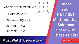 TN SET/SLET Mathematics | Linear Algebra