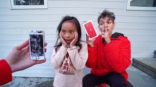 Destroying Our Little Sister's Phone, Then Giving Her A iPhone 11