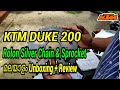 KTM Duke 200 Rolon Silver Chain & Sprocket Unboxing | The Puppet & Monk