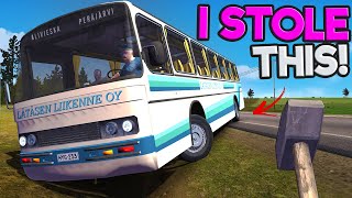I Stole the Bus and BLEW IT UP with C4 in My Summer Car Mods!