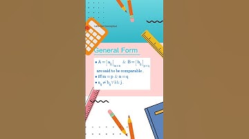 ( 7 ) Comparable Matrices #shorts#letsgetconceptual