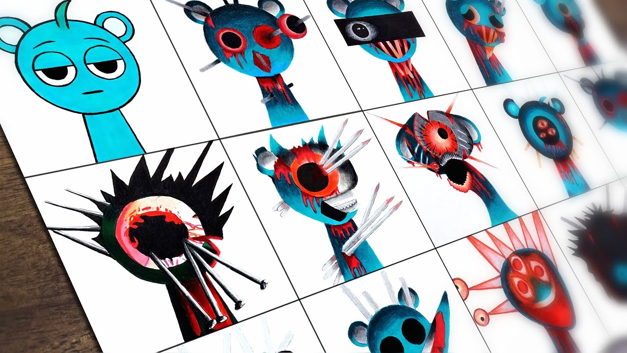 Drawing Incredibox Sprunki : Sky Phase 1 to Phase 19 | Sprunki Mod