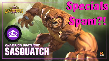 New Sasquatch Full Abilities! Crazy Special Spam Cycle?! - Marvel Contest of Champions