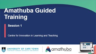 Amathuba Guided training programme - Day 1
