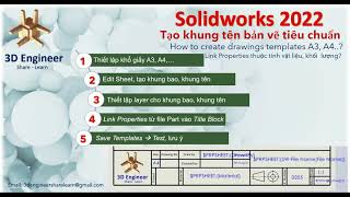 Solidworks 2022 - Creating Drawing Templates for Standard Drawing Title Blocks