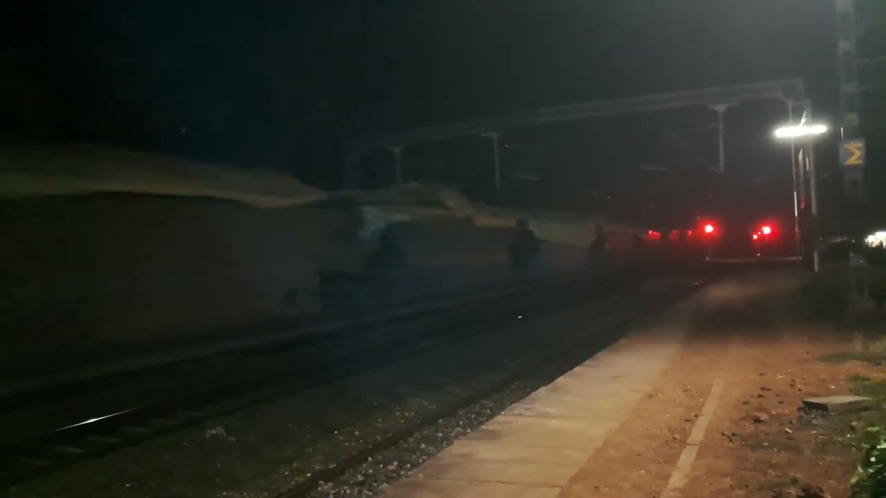 Superfast goods train skipping station