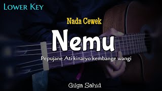 Download Lagu Nemu - Gilga Sahid ( Karaoke Akustik ) Nada Wanita MP3