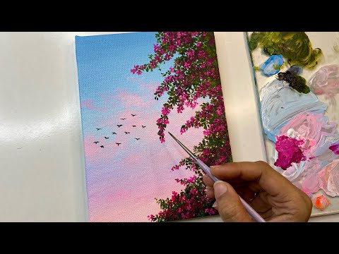 Easy flower painting/