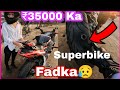 Biggest puncture in superbike history 35000 ka fatka  aj vlogs 46