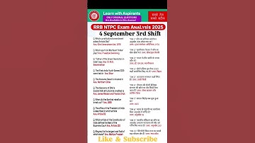 RRB NTPC Exam Analysis 2025 | RRB NTPC 4 sep 3rd Shift Question Paper |Today RRB NTPC EXAM Analysis