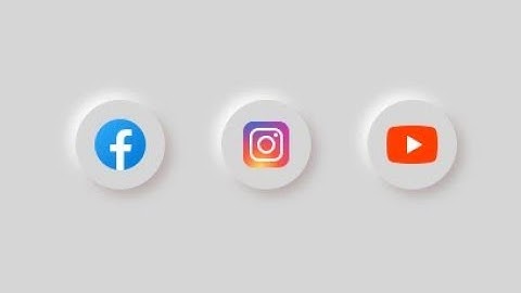 Neumorphism Social Icons design with HTML and CSS | Social Media Icons | By Code Info