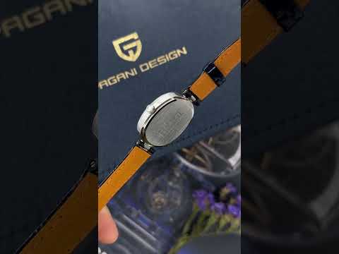 Жіночий годинник Pagani Design PD-1825 Silver-Blue Leather з сапфіровим склом та японським механізмом Miyota