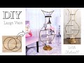 DOLLAR TREE WHITE AND GOLD FLOOR VASE/SHELF USING HOOPS!!! 2-IN-1 HOME DECOR