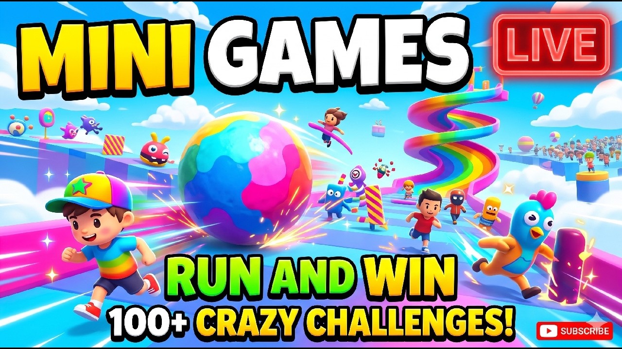🔴 MINI GAMES LIVE 🔥 | Run And Win 🏆 | Crazy Challenges & Fun Gameplay 🎮 ...