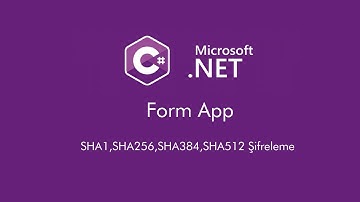 SHA1,SHA256,SHA384,SHA512 Şifreleme (Metot Kullanarak ) - C# FormApp