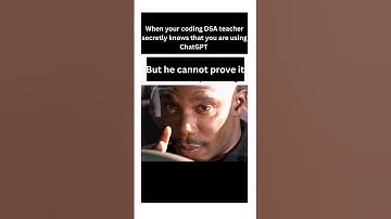 When your college DSA teacher knows you are using ChatGPT😂 #coding #dsa #leetcode #meme #college