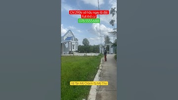 Đất nền giá rẻ 290tr,full thổ cư,Tp Mỹ Tho #bds #nhadat #mientay #huyentrangbds #tg #datnengiare