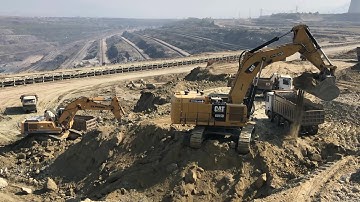 Caterpillar 6015B, Liebherr 974 & Caterpillar 385C Excavators - Sotiriadis/Labrianidis Mining Works