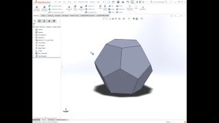 Solidworks Tutorial:  How to Create a Regular Dodecahedron Parameterized to Edge Length